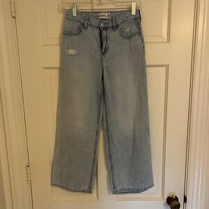 Abercrombie Kids wide-legged distressed jeans